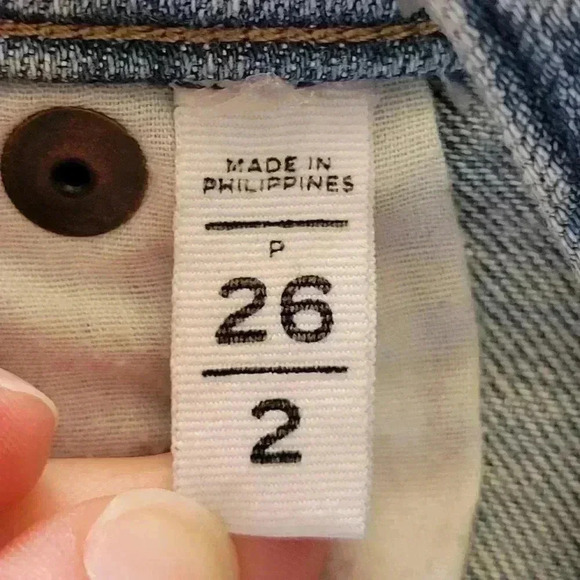 Ann Taylor Loft Jean Lightwash Mini Skirt, Size 26in/2 - Picture 5 of 7